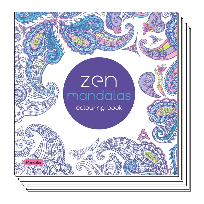Mandala coloring book landscape coloring book doodling painting adult stress relief