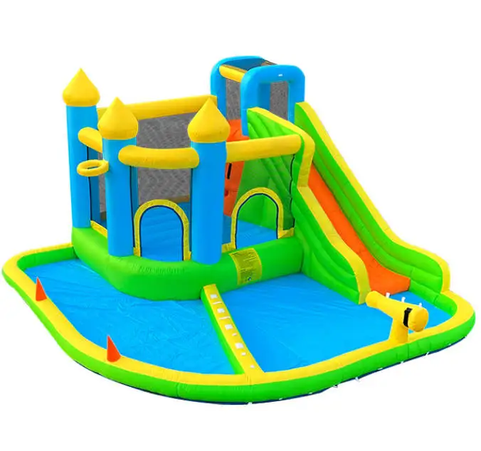 

Custom Size Commercial Outdoor Inflatable Bouncy Castle Water Slide Trampoline With Custom Inflatable Logo Durable Inflatables