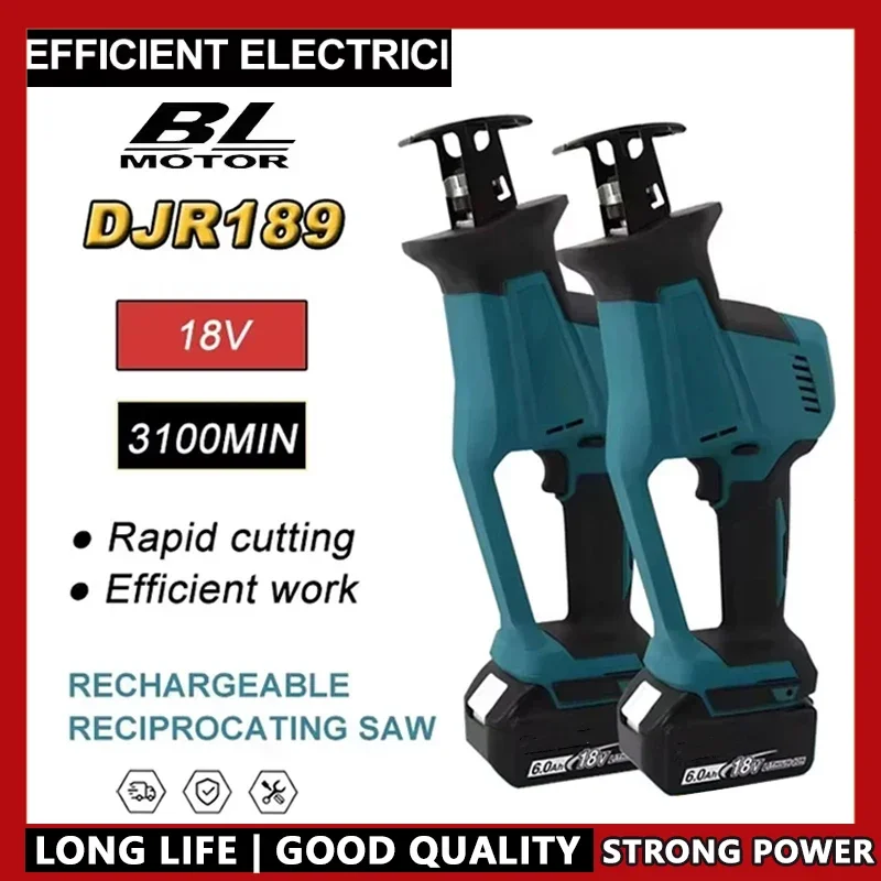 

Fit Makita DJR189 18V Cordless Electric Reciprocating Saw Brushless Rechargeable Wood Metal Cutting Portable Power Tool