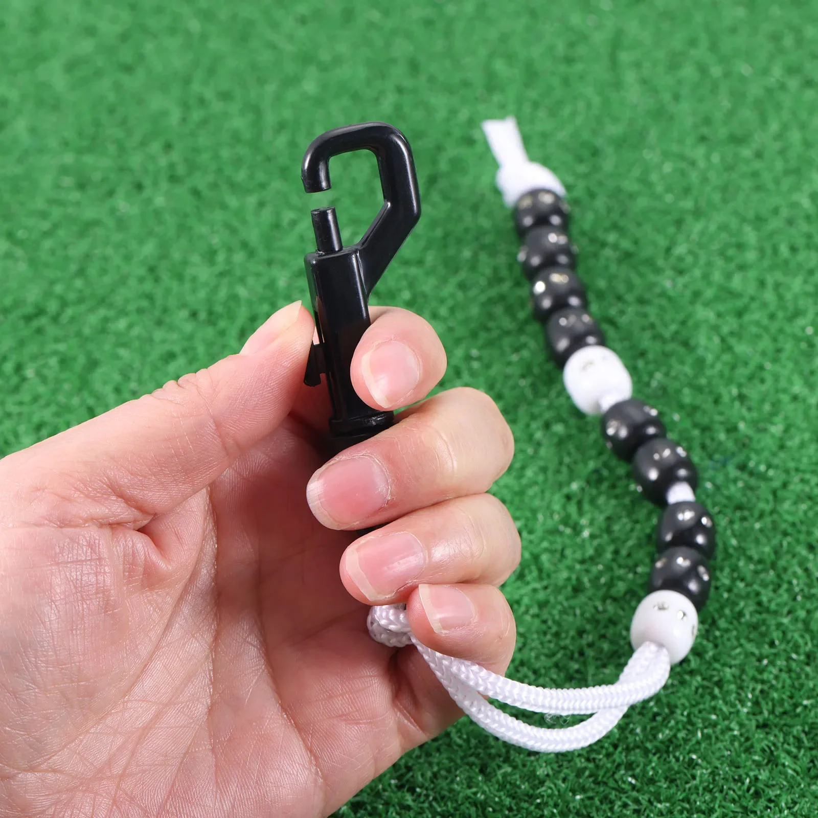 1Pc 30cm Plastic Portable Golf Bead Stroke Score Counter with Durable Clip Keychain To Hang on Golf Club Balls Bag Accessories