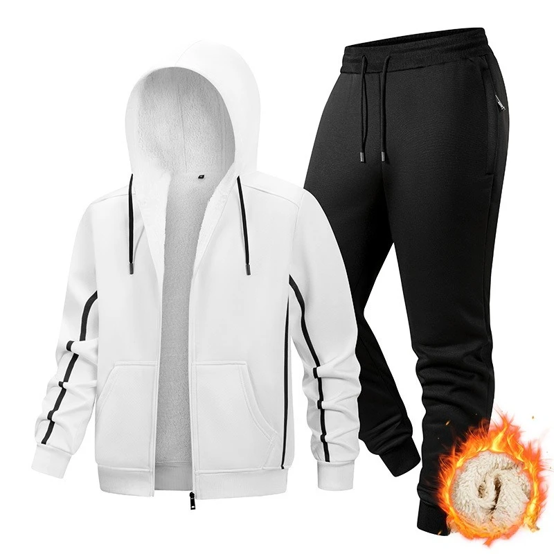 Premium 2025 Running Sets Men Winter Ready Windbreaker Style Warm Lined Jacket Pants for Windy Conditions Jogging Sport