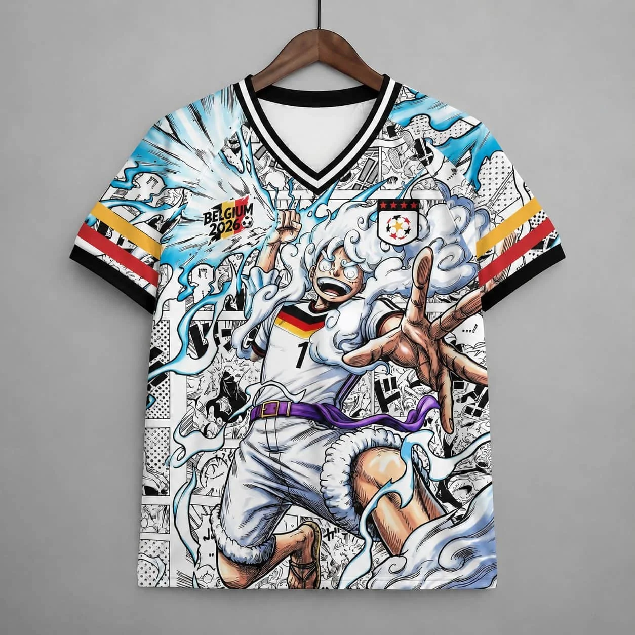 OnePiece Anime Collection Jersey Strohhut Crew Charakter Mesh Atmungsaktives Sport-Freizeit-T-Shirt für Erwachsene/Kinder Familien-Set – Detail 9