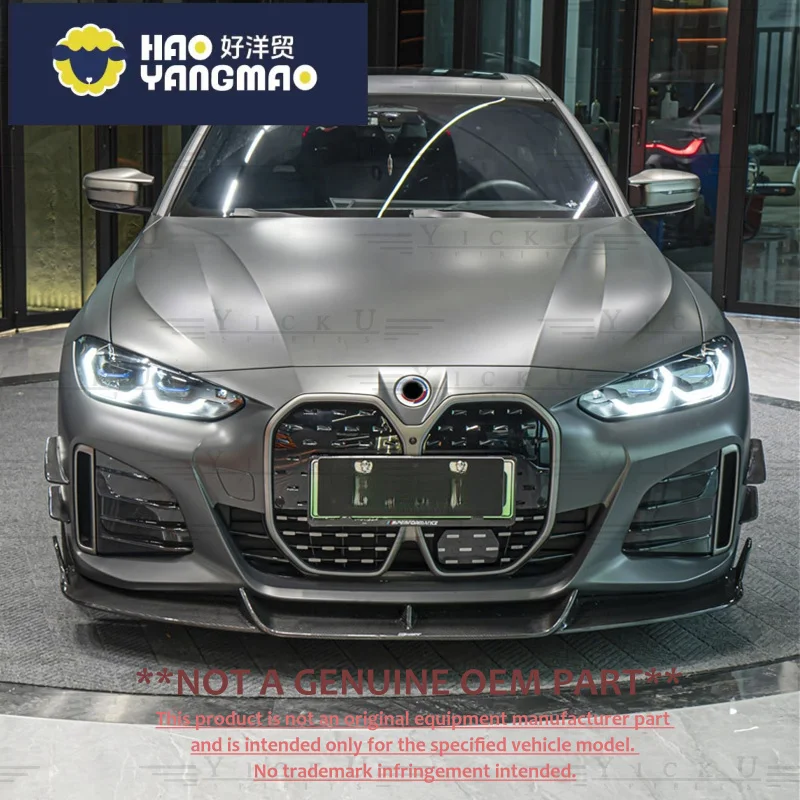 Suitable for High Quality I4 2022-2024 Upgrade CMST Style Dry Carbon Fiber Exhaust Body Kit, including front lip spoiler and rea