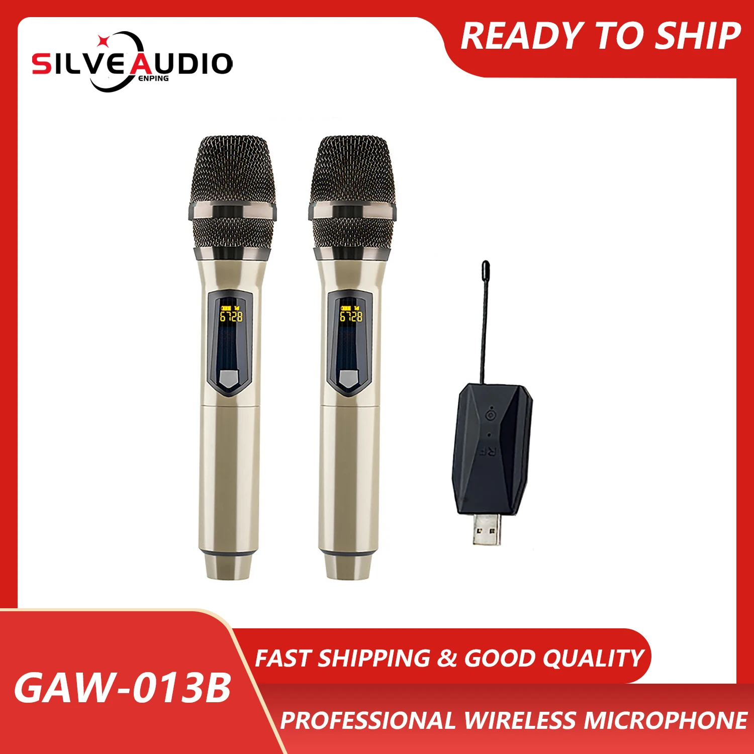 GAW-013B Factory Latest professional stage microphone performance handheld uhf wireless karaoke microphone for sale