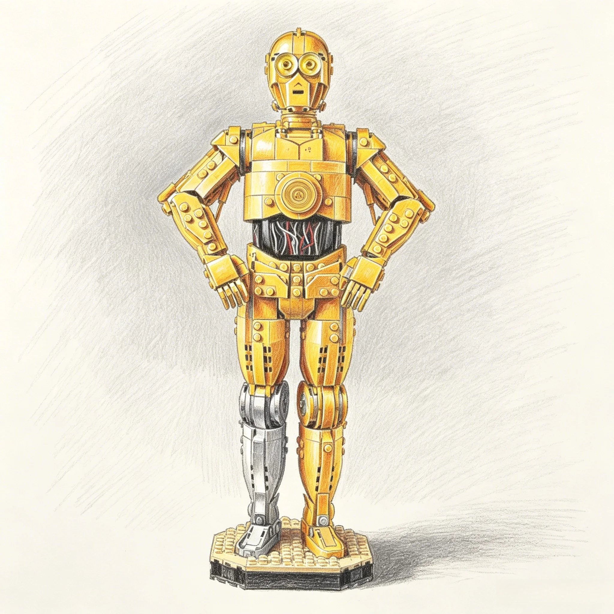 1138 piezas de bloques de construcción C3PO, juguetes de plástico, decoraciones compatibles, regalos de Navidad para amigos