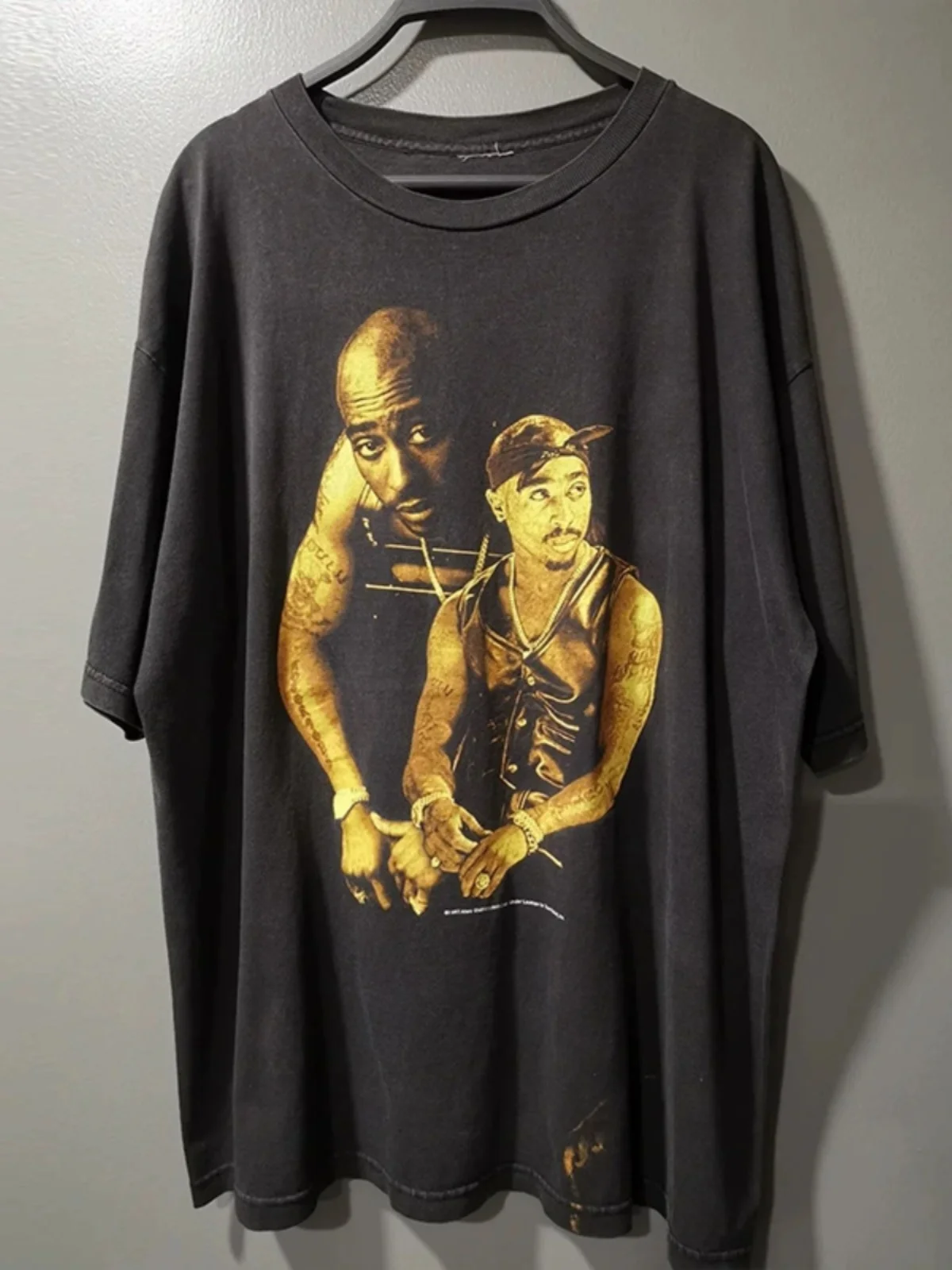 West Coast Tupac American Rap Hiphop Short Sleeve T-Shirt Cotton Print Unisex Youth Summer Fashion round Neck Loose Fit T-Shirt