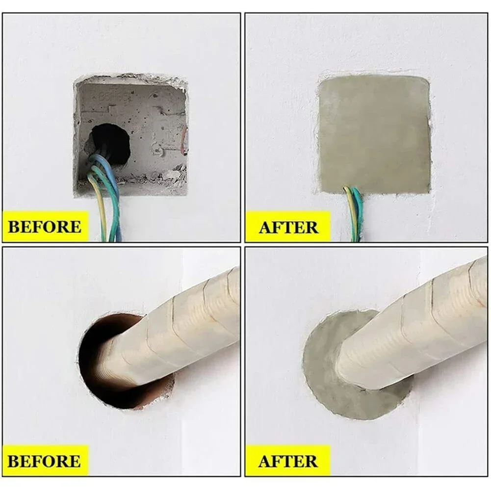 Wall Hole Sealing Cement Clay Sealant Cover Crack Waterproof Repair Air Conditioning Holes Sewer Sealing Mending Plasticines