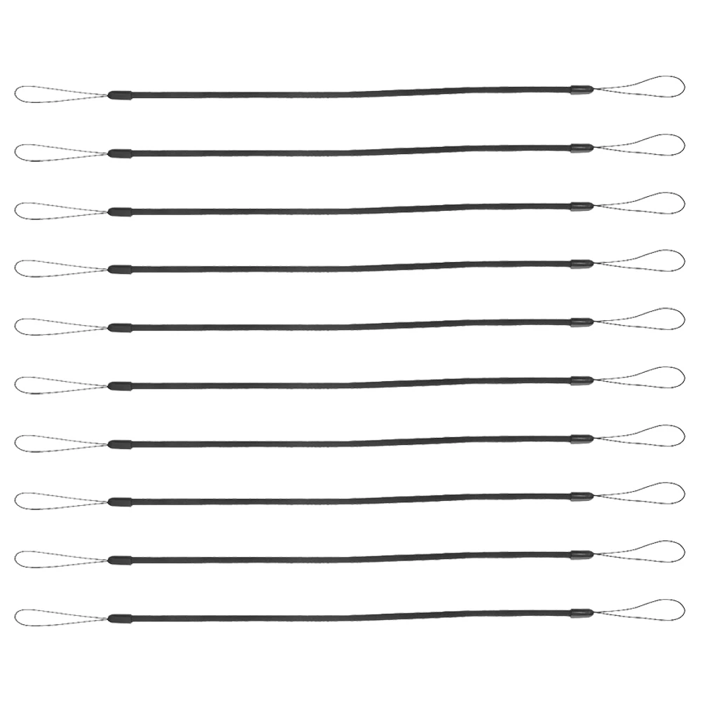 

10 Pcs Elastic Lanyard Stylus Pen Documents Rope Black Phone Child Anti Lost Badge ID Holder Necklace Office School Supplies