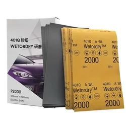 5PCS Genuine  Fine Sandpaper 1500/2000 Mesh Grit Water Sandpaper For Polishing Car Paint Beauty Water Abrasive