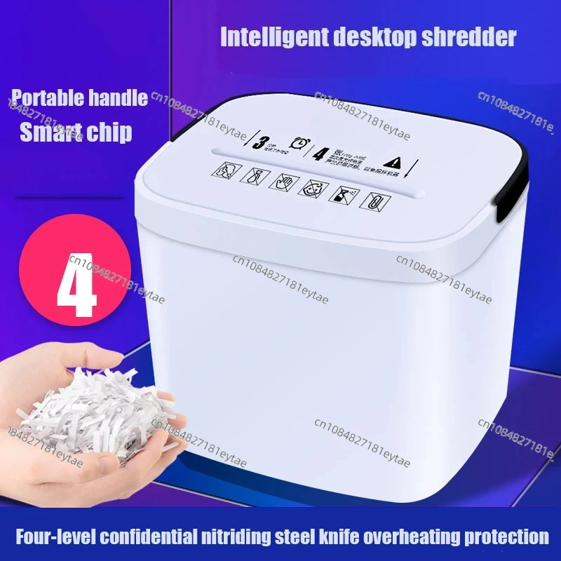 

Small Office Commercial Shredder, High-Power A4 Mini Portable Electric File Shredder 2M/MIN 4*30MM