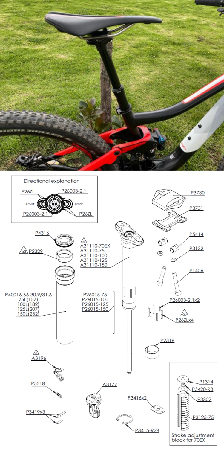 KS EXAForm 860i 30.9 31.6mm Hydroyl Sattelstütze, höhenverstellbar, Dropper-Sattelstütze mit interner Kabelführung, Fernbedienung und Federung – Detail 13