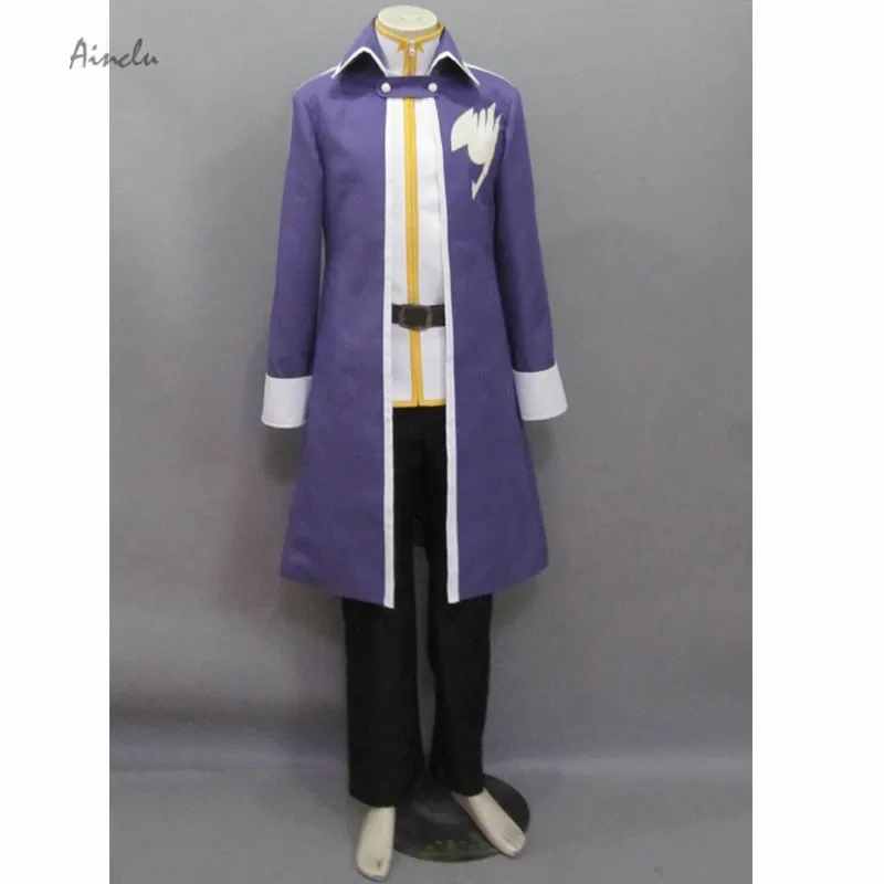 Ainclu Free Shipping High Quality Purple Anime Fairy Tail Gray Fullbuster Team Brand Cosplay Costumes