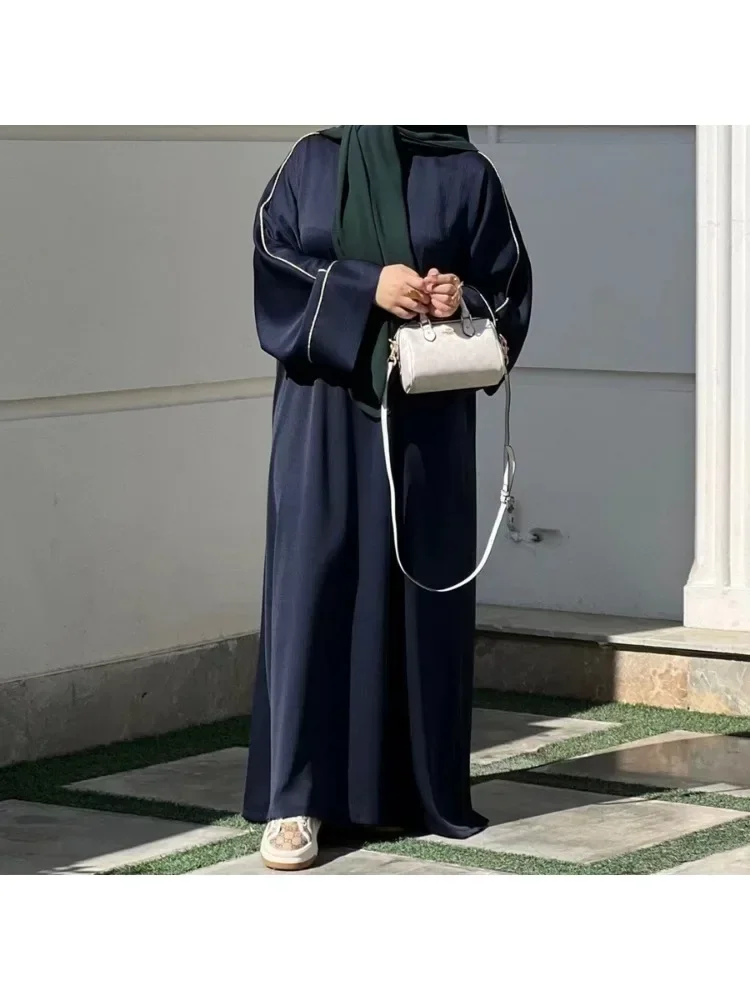 Autumn Elegant Muslim Dress Women Abaya EID Sequin Kaftan Robes Dubai Arab Islam Islamic Clothing Caftan Splice Maxi Dress