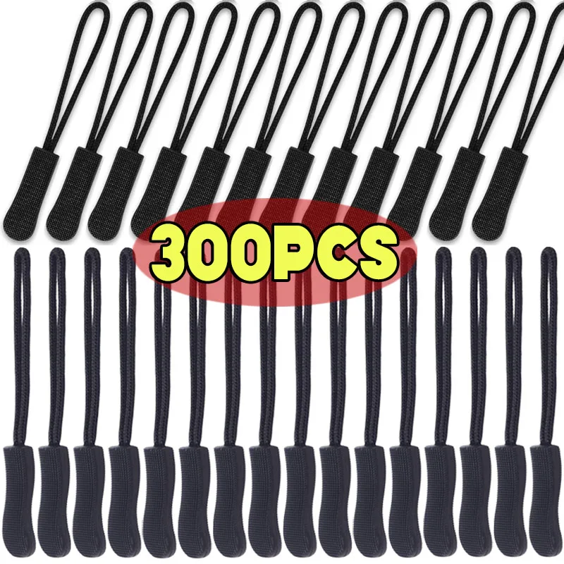 

300Pcs Replacement Zipper Pulls Cord Extender for Backpacksjackets Luggage Purses Handbags