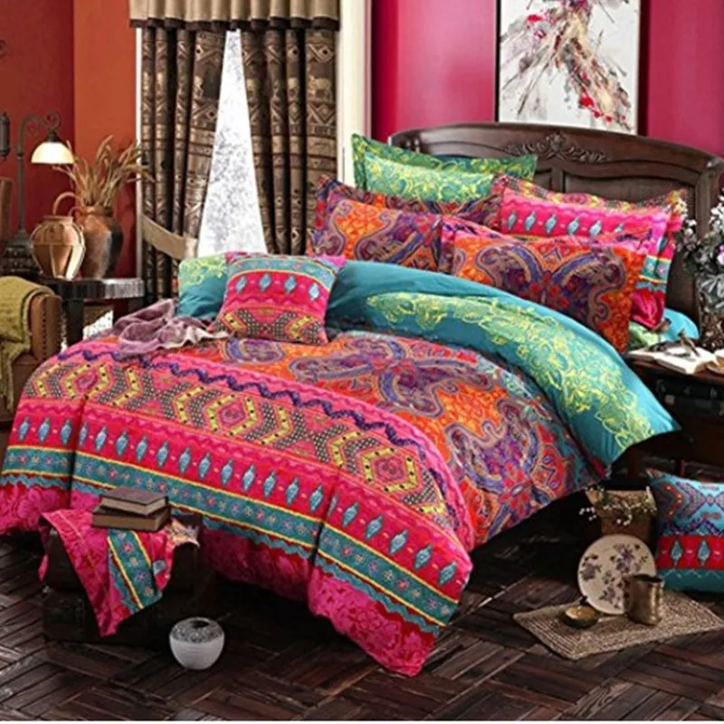 

Bohemian 3d Comforter Bedding Sets Mandala Duvet Cover Set Winter Bedsheet Pillowcase Queen King Size Bedlinen Bedspread