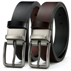 Mens Leather Belt High Quality Leather Pin Buckle Belt Men Male Genuine Leather Strap Luxury Jeans for Men Men Accessori