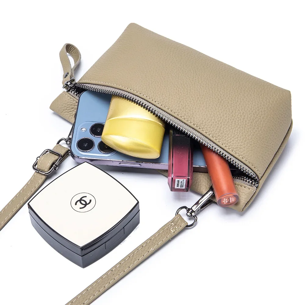 Small Crossbody Purses and Handbags Cell Phone Pouch Wallet Cowhide Underarm Bag Shoulder Bags for Women