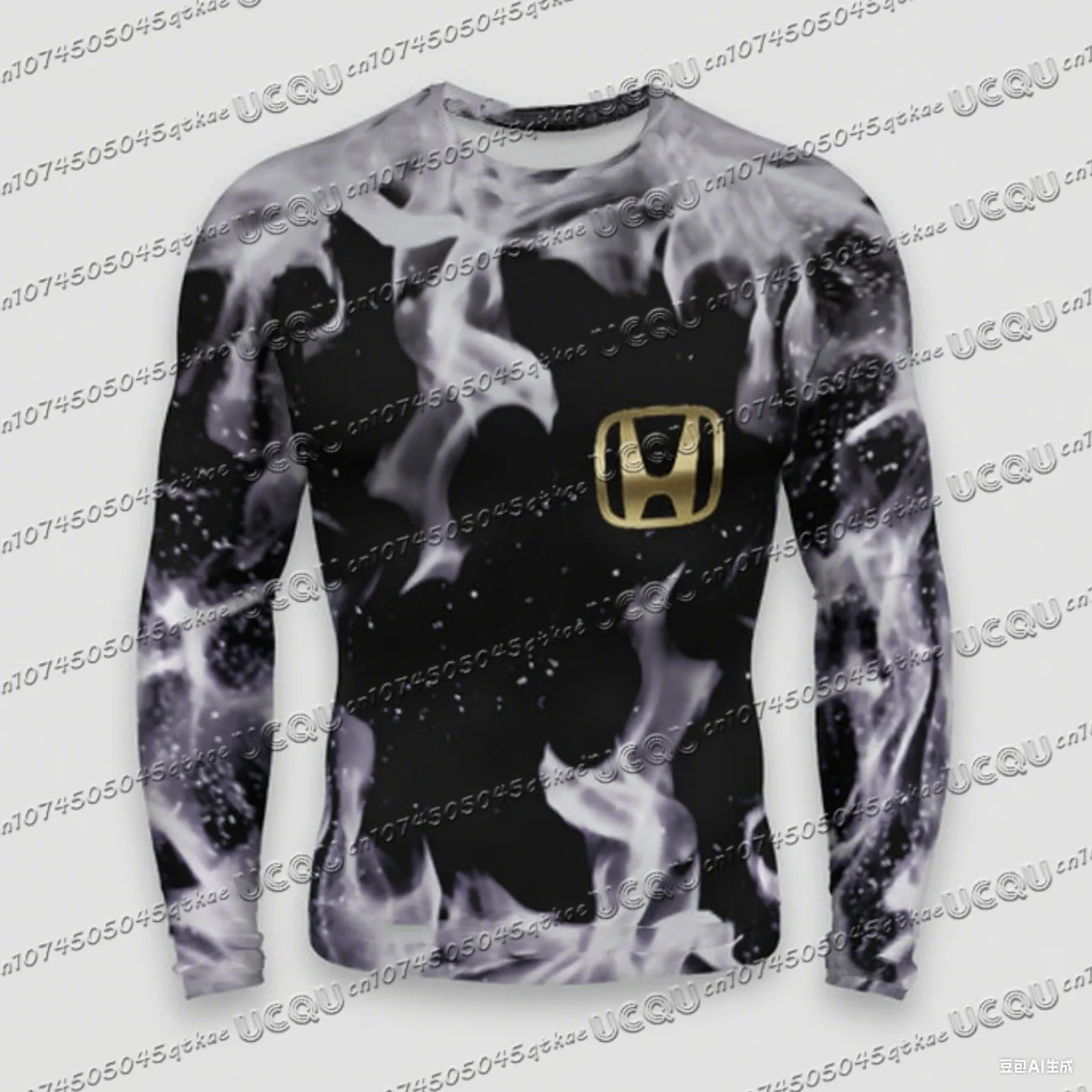

Flame printing Motociclista Biker Deportiva Honda Quick Drying Long Sleeved Honda Riding T-shirt Tops For Men And Women