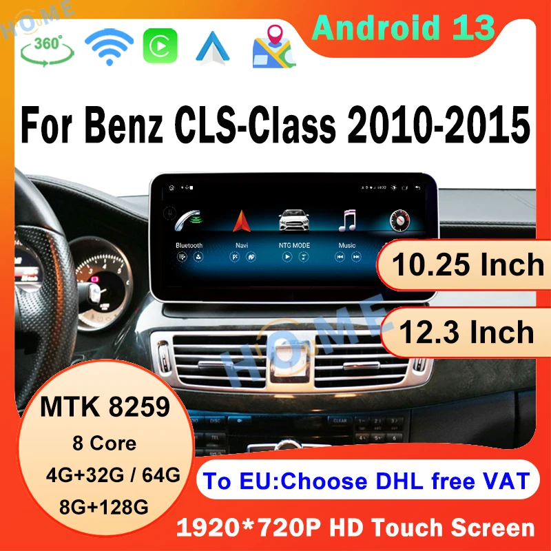 

Android 13 Carplay Auto 8G+128G MTK8259 Car Multimedia Video Player GPS Navigation For Mercedes Benz CLS W218 X218 C218 10-15 4G