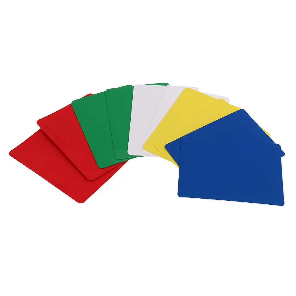 

10 Pieces Plastic Poker Size Cut Cards Playing Card 5 Colors for Poker Games Parts Casino Game Collectable