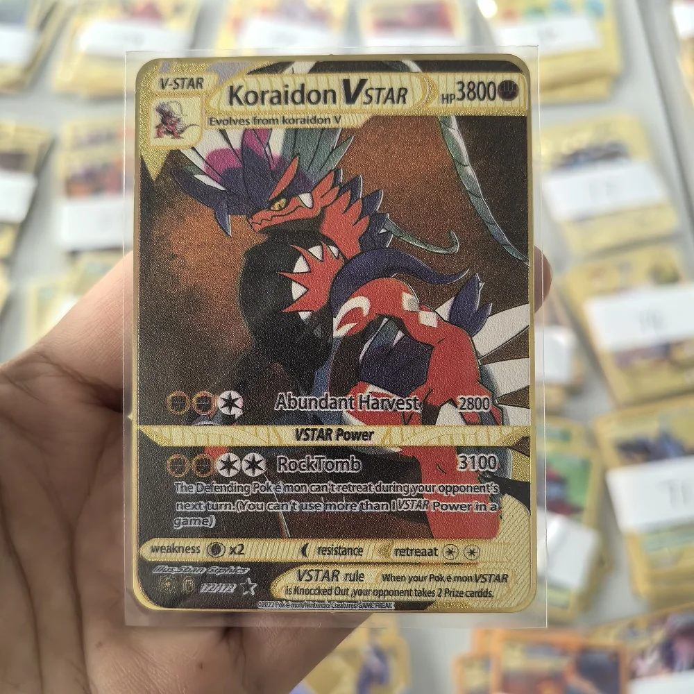 10000HP Charizard Vmax Pokemon-Karten Metall Englische Karte Arceus GX Vstar V Goldene Limitierte Kinder-Geschenkkarten Spiel Kampf Sammelkarten