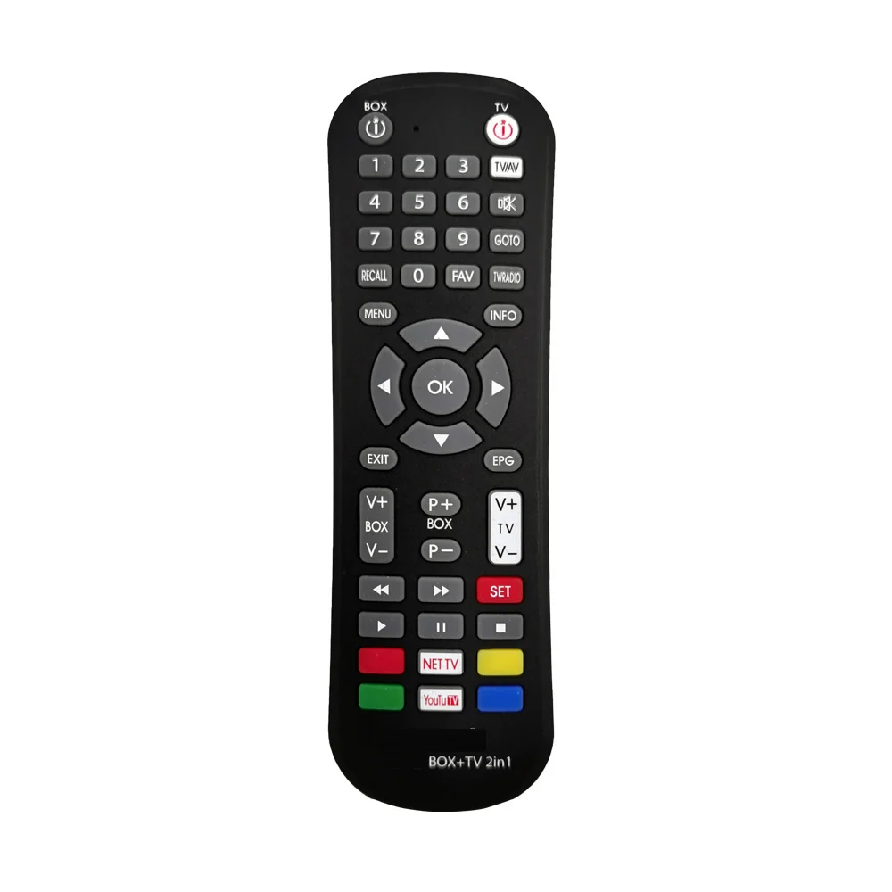 High Quality CRC 0447 CRC0447 Universal DVB-T2/OTT Remote Control For TV BOX 2 in 1 Set Top Box