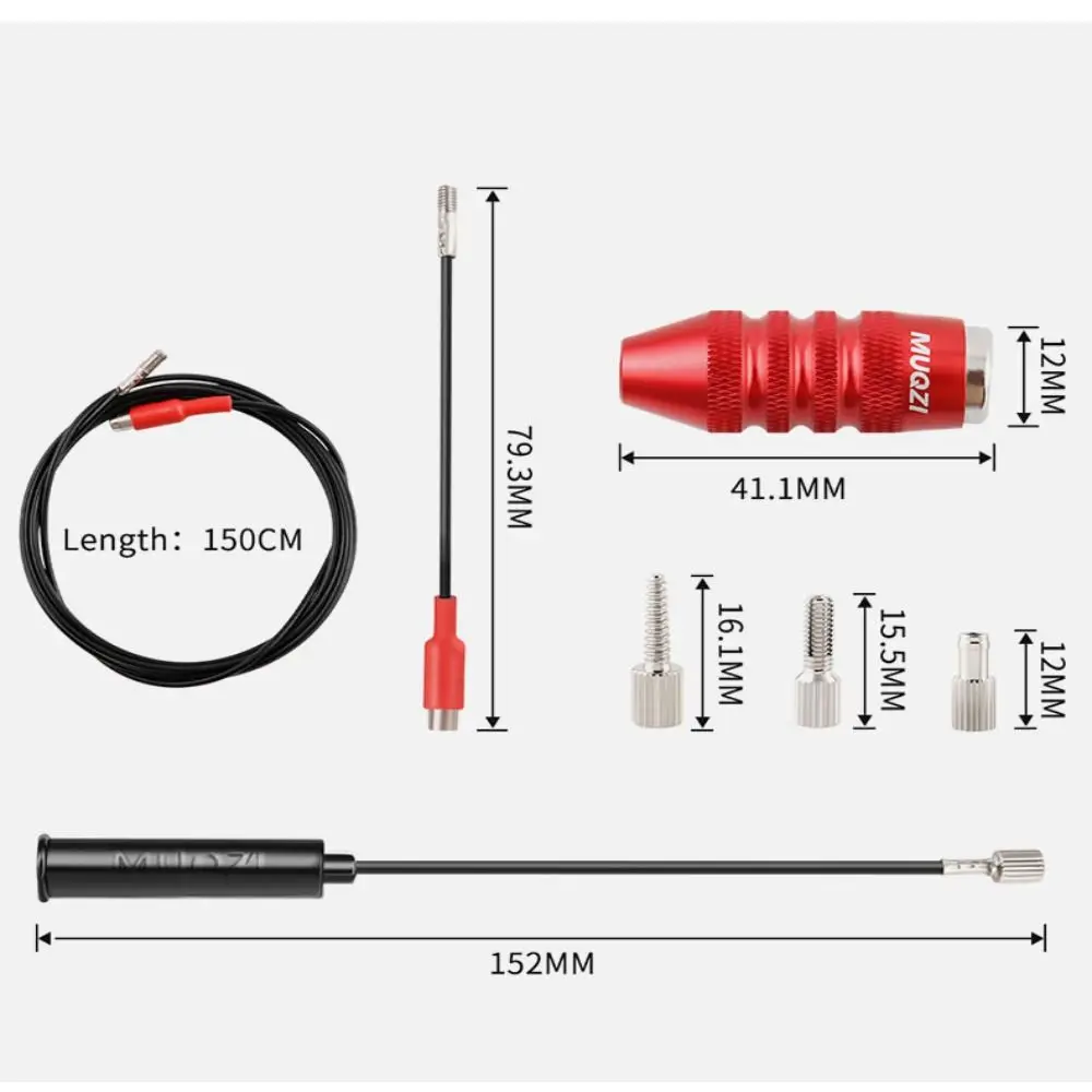 Aluminium Alloy Internal Cable Routing Tool Kit Not Easily Detached Express Setup Quick Traction Rubber Sleeve