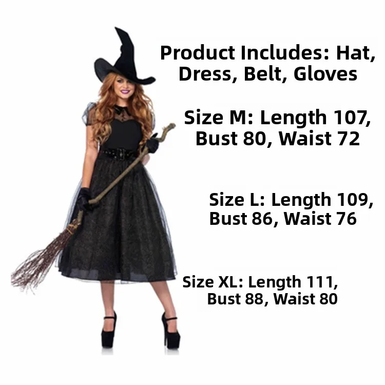 2025 New loween Cosplay Witch Skirt Par Club eup Dance Adult Corner Traditional Chinese Costume Women's Faion