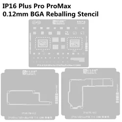 AMAOE IP16 BGA Reballing Stencil Suitable for IP 16/Plus/Pro/Max Middle Layer A18 A18Pro Pro CPU Repair Planting Tin Steel Mesh