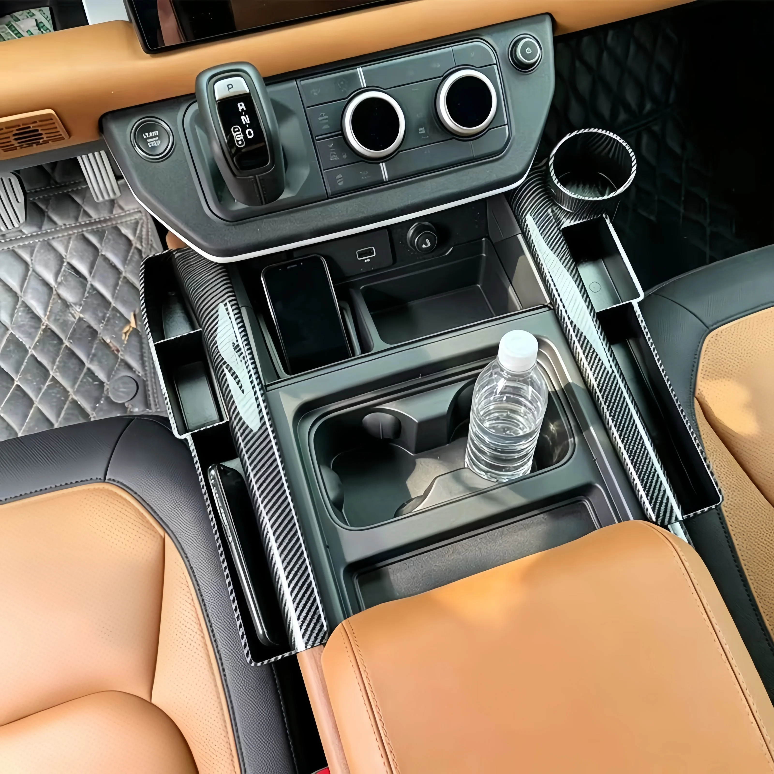 For Land Rover Defender 2020-2024 Center Console Side Storage Box Aromatherapy Frame Gear Shift Organizer Tray InteriorAccessory