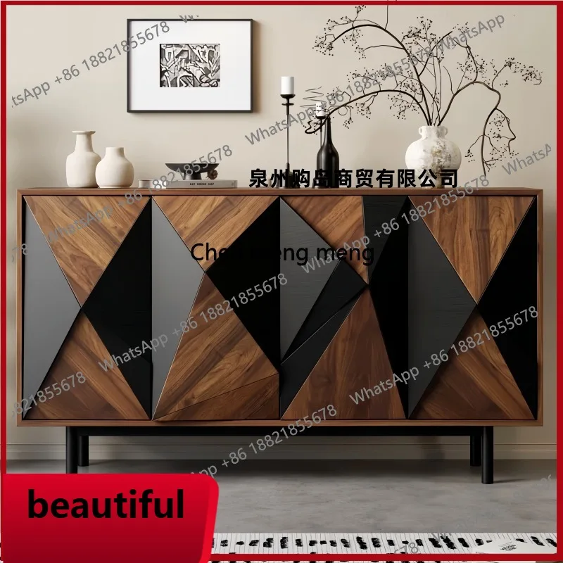 

X Lacquered sideboard, solid wood entrance, living room storage and wall decoration cabinet