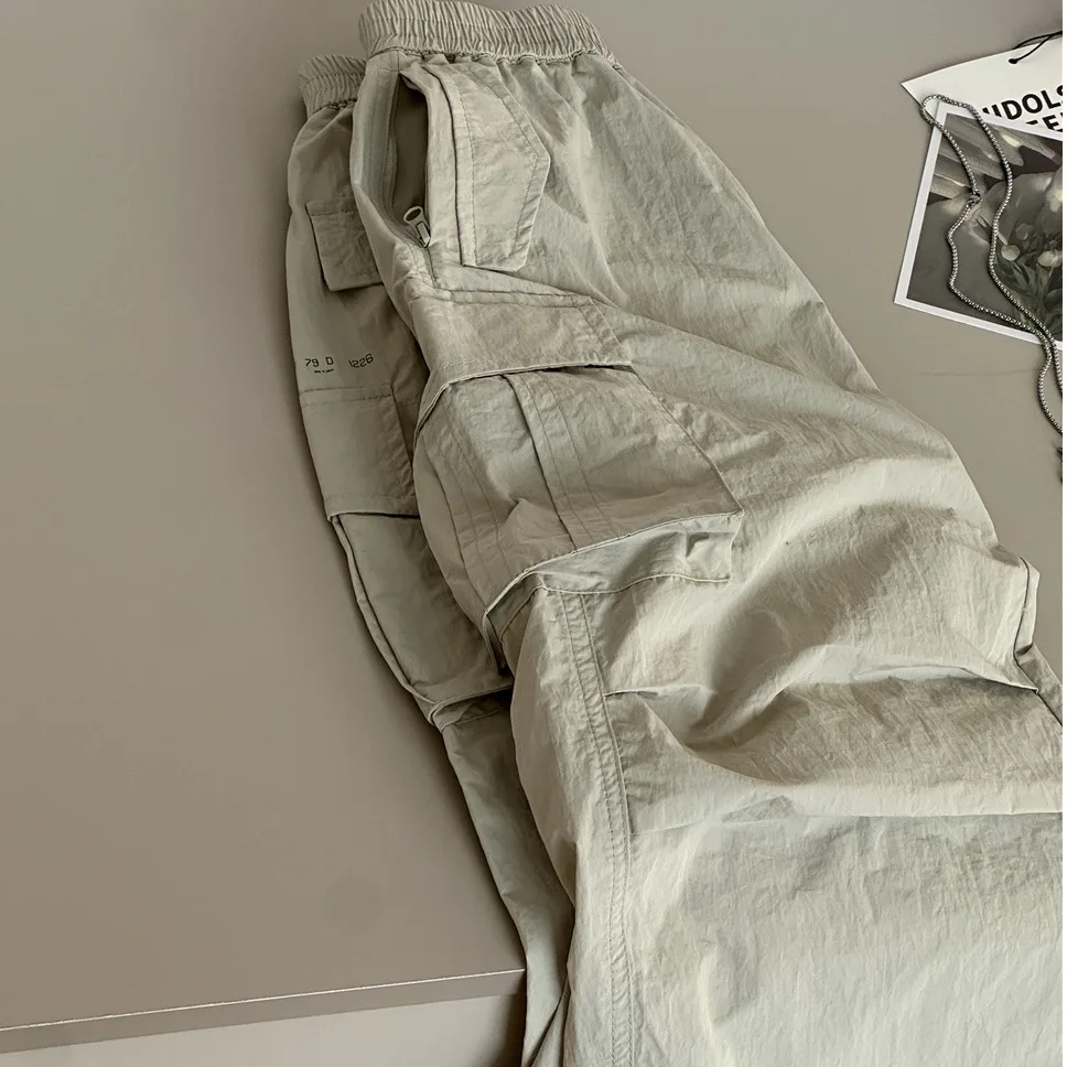 Children Clothes Kids Casual Loose Pants New Spring Summer 2026 Boys Light Gray Thin Casual Fashionable Loose Kids Casual Pants