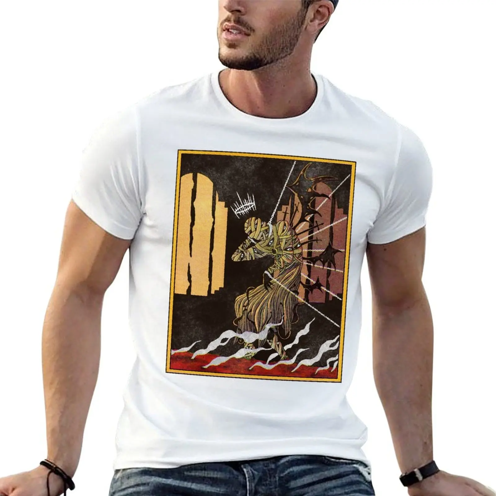 SCP-3000 The Hanged King, Vintage Comic Aesthetics T-Shirt No Iron Casual Short Sleeve Top