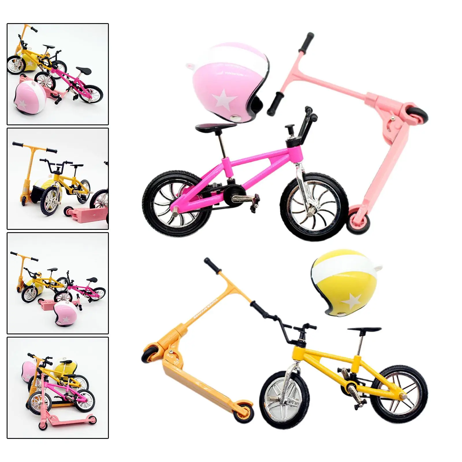 Mini Model Bicycle Toy Decoration Kids Toy Doll House Furniture Classic Bicycle Model for Dollhouse Children All Ages Girls Kids