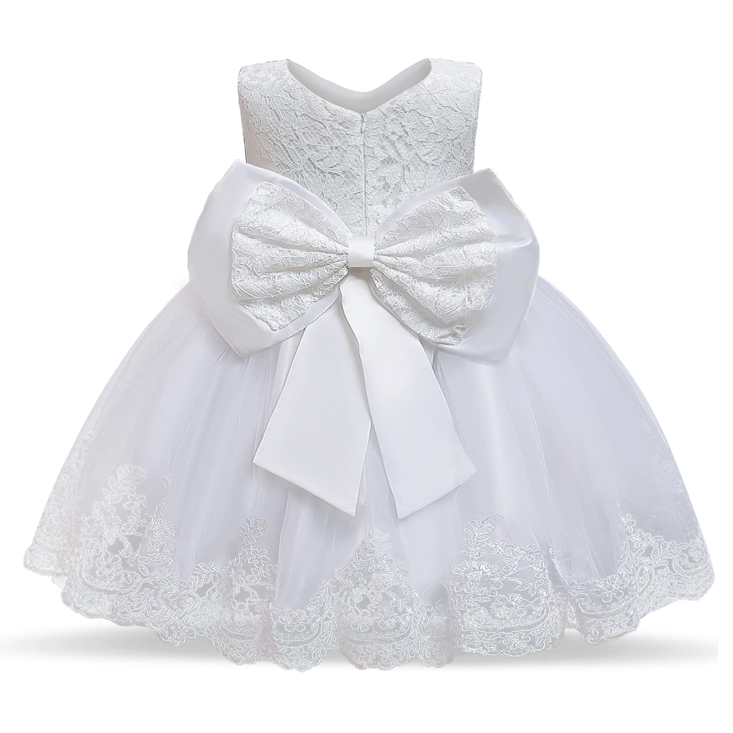 Baby Girls Party Dresses for Girls 1 Year Birthday Wedding Princess Dress Lace Christening Gown Baby White Baptism Costume