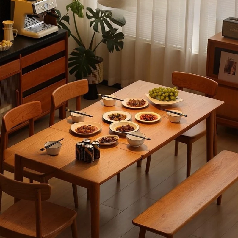 

Extension Rectangle Dining Table Nordic Chair Vase Living Dining Table Minimalist Design Mesa Dobravel Portatil Home Furniture