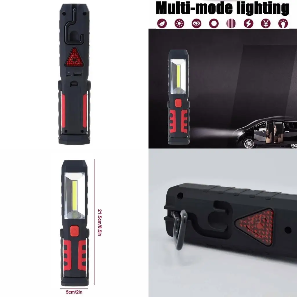 

U2JB светодиодный магнитный рабочий фонарь для ремонта, лампа для ремонта COB, фонарик для осмотра, освещение