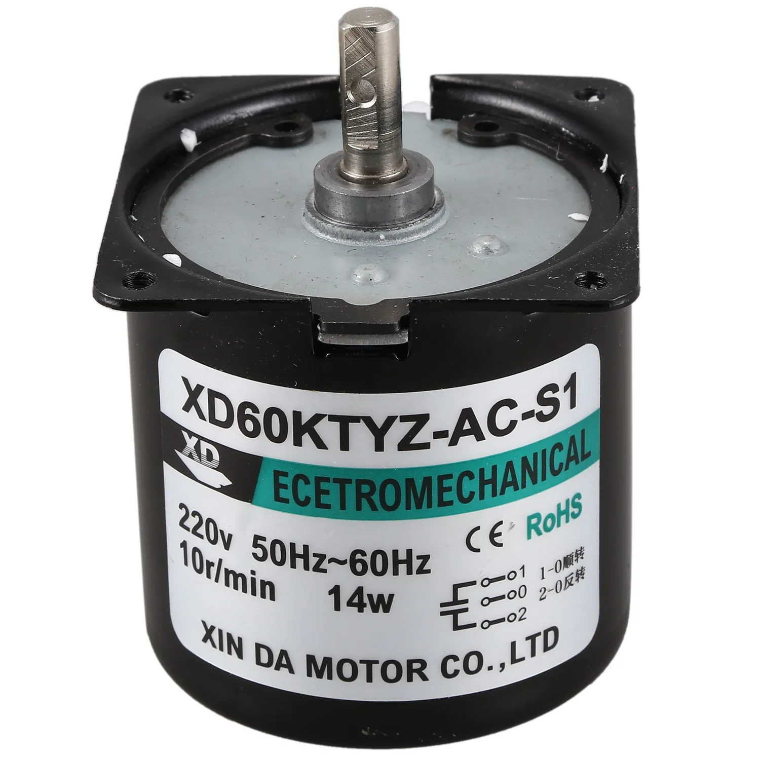 A74U 60Ktyz Ac Motor 220V 10Rpm Permanent Magnetic Electric Synchronous Motor 14W Permanent Magnet Motor