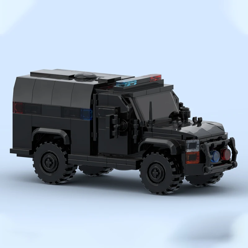 

341 шт. MOC полицейский бронеавтомобиль, строительные блоки, рождественский подарок, мастер-серия, коллекционное издание, вдохновляет, неограниченное количество творчества