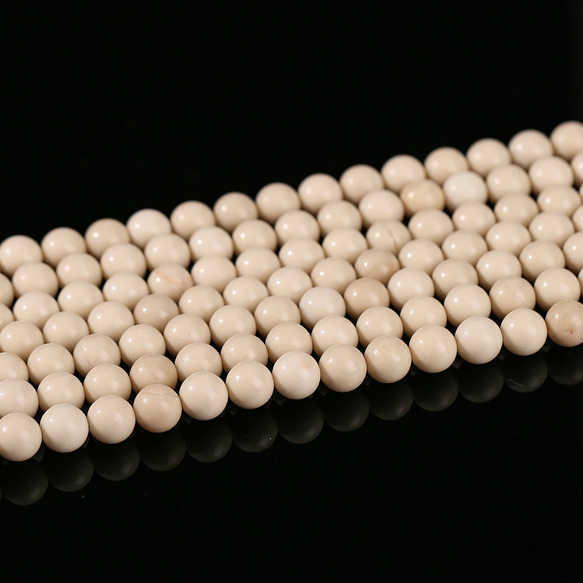4 6 8 1012 مللي متر حجر المرجان الأبيض الطبيعي حبة فاصل مستدير فضفاض ل اليدوية DIY بها بنفسك صنع المجوهرات أساور القلائد اكسسوارات