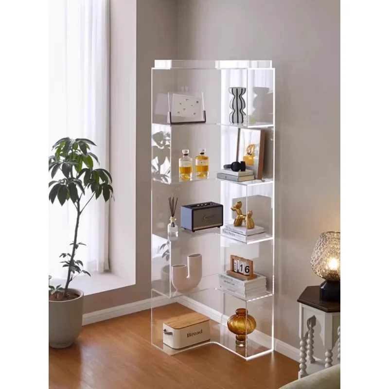 

Acrylic shelf landing corner bookcase simple storage locker corner locker living room home multi-storey.