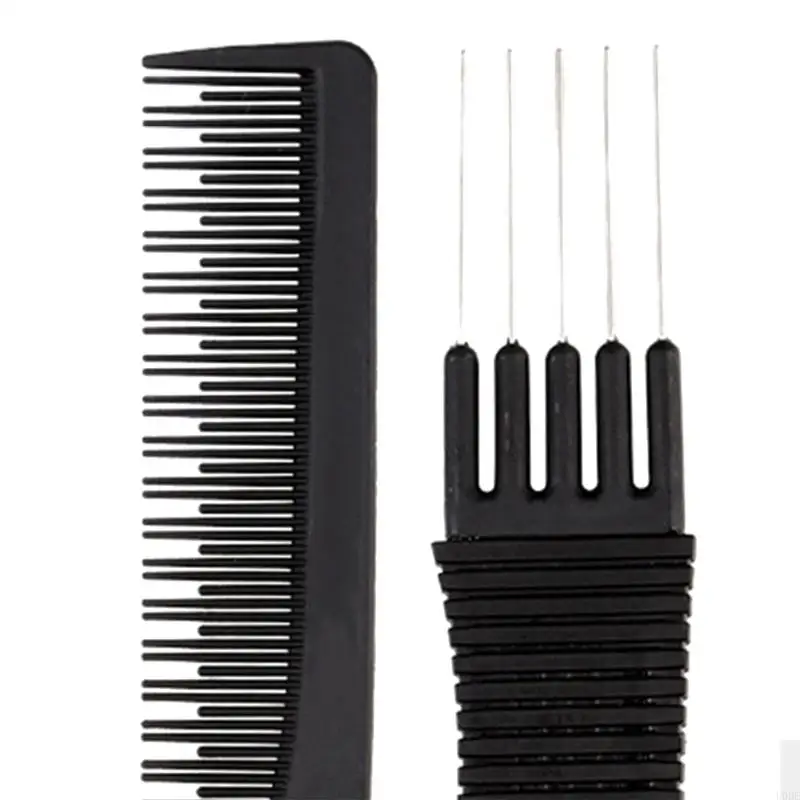 U0DE Lifting Flauschkamm Schwarz Langlebig für langes Haar, kurzes Haar, feines Haar oder großes lockiges Haar, Entwirren und