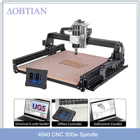 CNC 4540 Milling Machine with 500W Spindle CNC 40W Laser Engraving Machine 3D Printer for Wood PCB Aluminum Stainless Steel