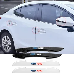 4pcs Rubber Car Door Edge Anti-Collision Strips Bumper Guard Protector Stickers For Ford Escape Mondeo Ecosport Fiesta Focus Mk4