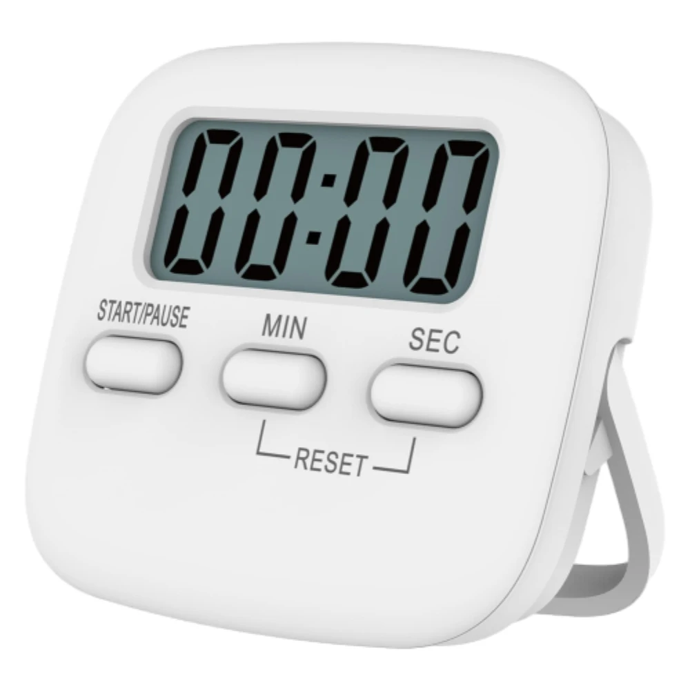 Kitchen Timer Large LCD Screen Study Reminder Alarm Clock Clockwise/Countdown Timing Alarm Cock with Bracket/Adsorption Magnet