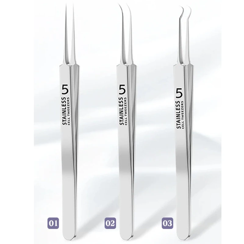 Kit professionnel d'élimination des points noirs et des boutons, pincettes à comédons en acier inoxydable, ensemble d'outils de traitement de l'acné pour les soins de la peau