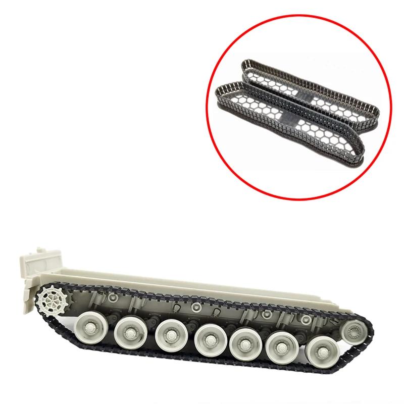 1Set Miniature Leopard 2A4/A7 Tank Track Model for MENG 72-002/72-009 3D Printed Resin 1/72 Main Battle Tank Tracks Static Parts