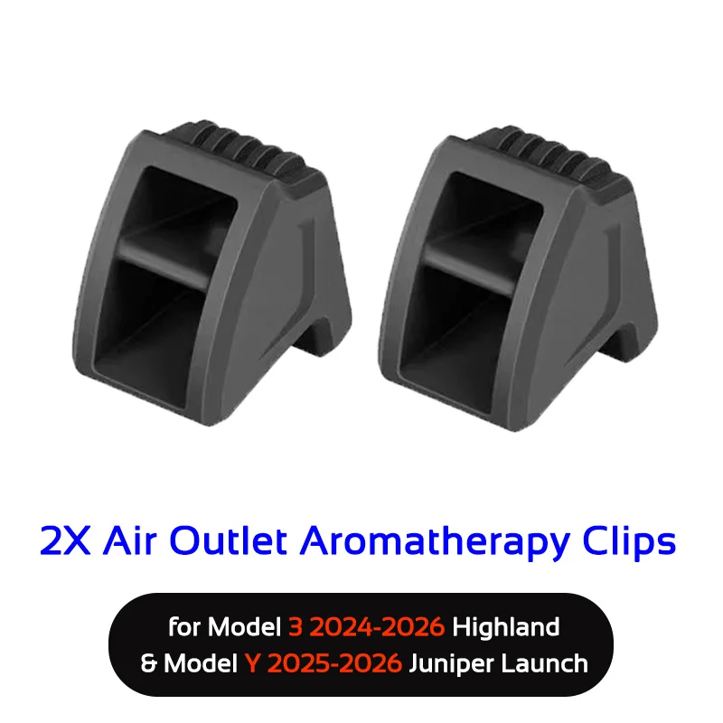 Für Tesla 3 Highland Y Juniper 2021-2026 Weicher Silikon-Aromatherapie-Clip-Adapter Lufterfrischer Duft-Lüftungshalter Zubehör