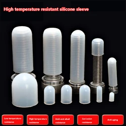 White Silicone Sleeve Thread Electroplating Electrophoresis Anodizing Sandblasting Painting Shielding Silicone Cap Silicone Plug