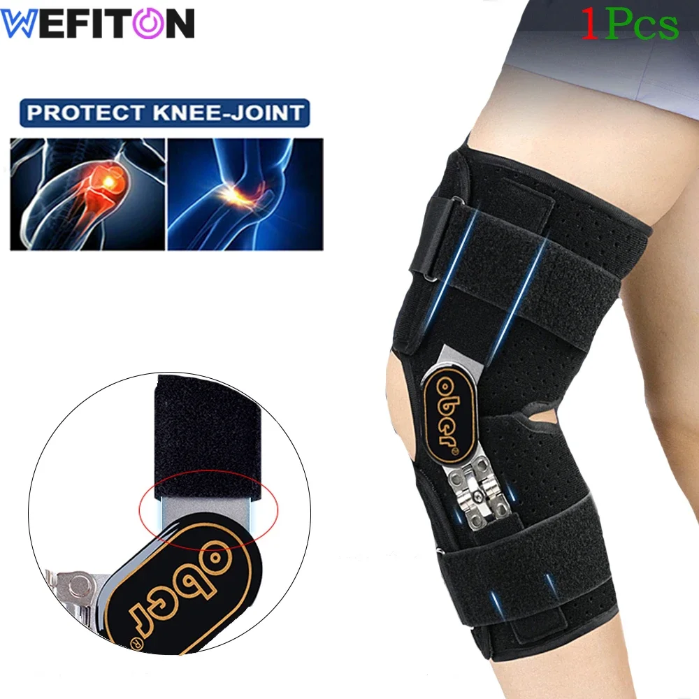 

1Pcs Hinged Knee Brace,GEL Patella Support with Removable Dual Side Stabilizers,Knee Support for Meniscus Tear,ACL,MCL,Arthritis